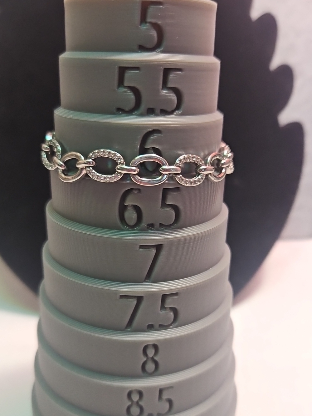 Silver Pavé Link Bracelet - Silver